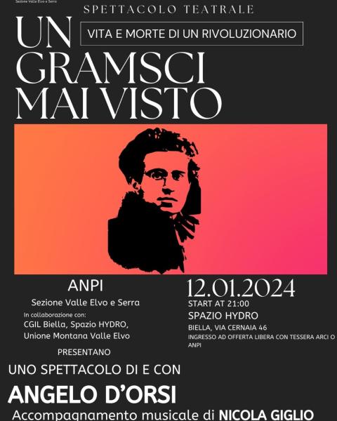 Un Gramsci mai visto - spettacolo teatrale di e con Angelo D'Orsi