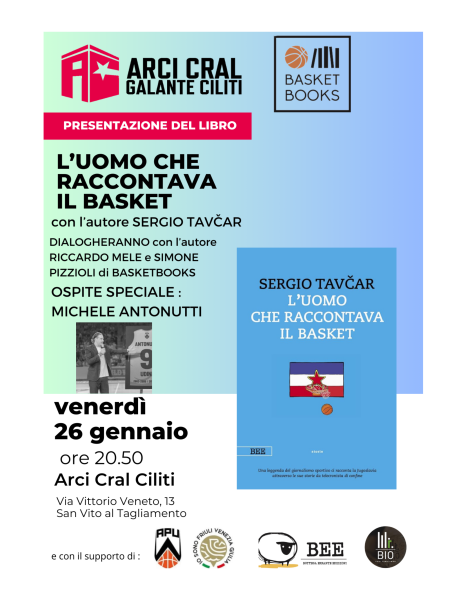 SERGIO TAVČAR PRESENTA: L’UOMO CHE RACCONTAVA IL BASKET