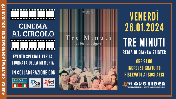 Rassegna "Cinema al Circolo" - "TRE MINUTI" (regia di Bianca Stigter)