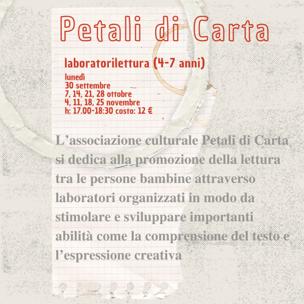 Laboratorio di promozione alla lettura e alla lettura ad alta voce dai 4 ai 7 anni
