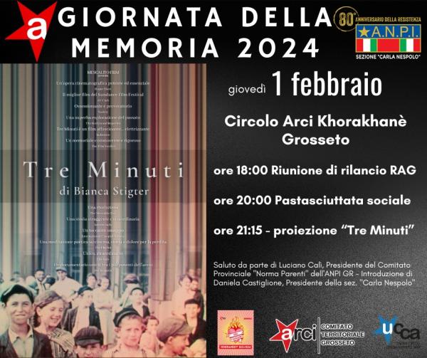 Giornata della memoria - Proiezione docufilm Tre Minuti