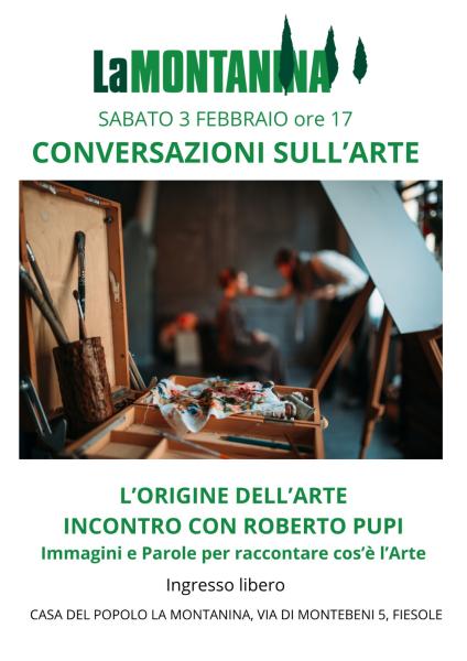Sabato 3 Febbraio ore 17 - Conversazioni sull'Arte alla Casa del Popolo La Montanina