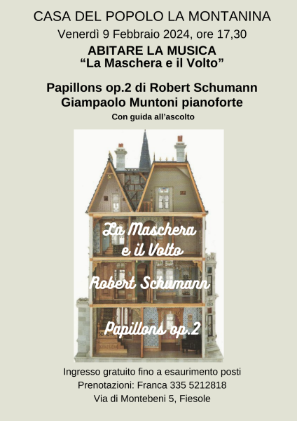 Venerdì 9 Febbraio alle ore 17,30 alla Casa del Popolo La Montanina, ritorna il ciclo " Abitare la musica",