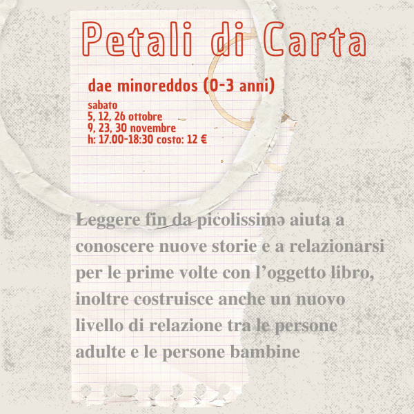 Dae minoreddos - lab di promozione alla lettura per genitori e persone bambine dai 0 ai 3 anni