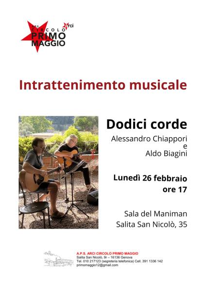 Intrattenimento musicale con "Dodici corde"