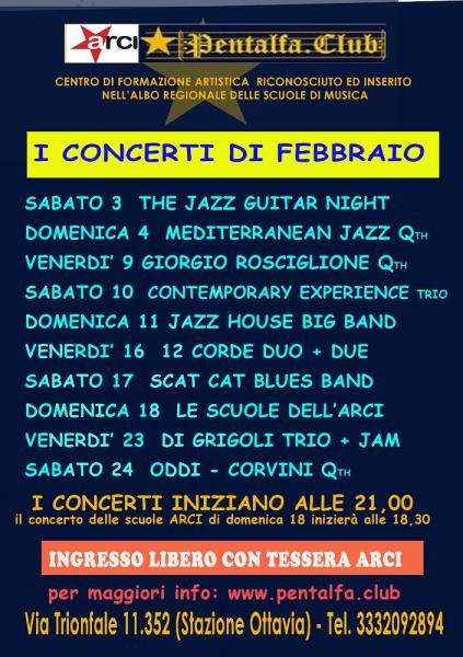 I concerti di febbraio
