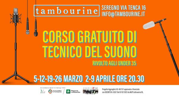 CORSO GRATUITO DI TECNICO DEL SUONO