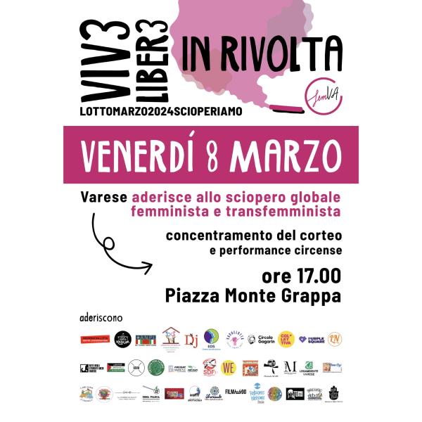 VIV3 LIBER3 IN RIVOLTA - Corteo 8 Marzo Varese | FemVA