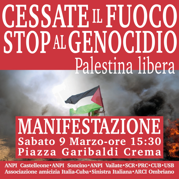 MANIFESTAZIONE PALESTINA LIBERA
