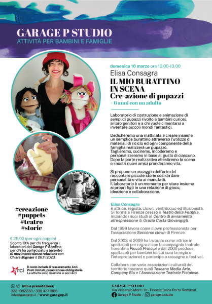 IL MIO BURATTINO IN SCENA cre-azione di pupazzi