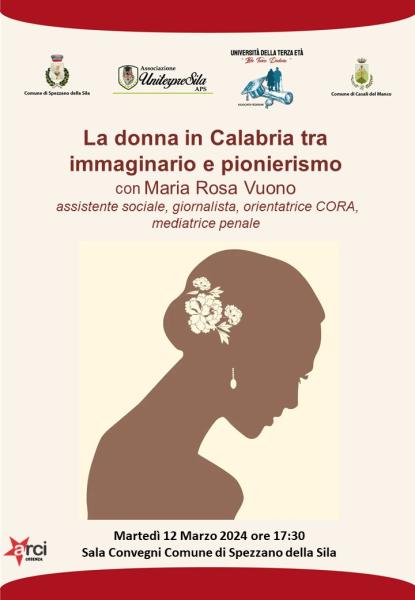 "La donna in Calabria tra immaginario e pionierismo" con Maria Rosa Vuono