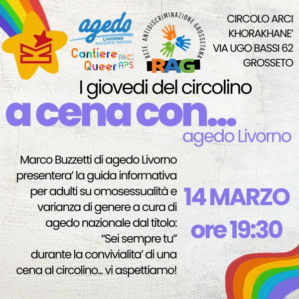 A cena con... Agedo Livorno - Presentazione guida "Sei Sempre Tu"