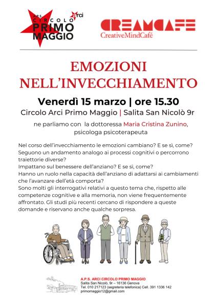 EMOZIONI NELL’INVECCHIAMENTO: ne parliamo con la dottoressa Maria Cristina Zunino,psicologa psicoterapeuta