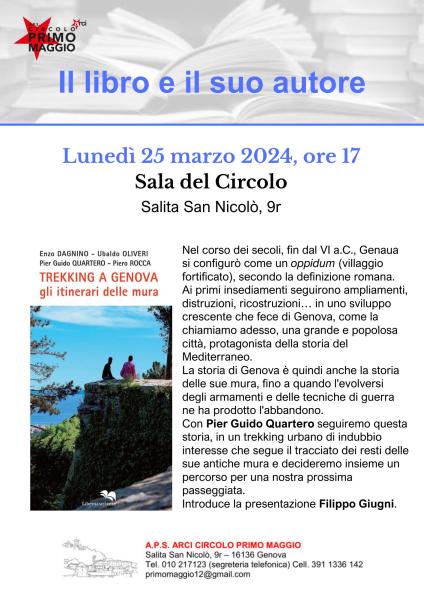 Presentazione del libro: Genova trekking con Pier Guido Quartero