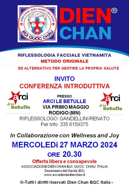 DIEN CHAN: RIFLESSOLOGIA FACCIALE VIETNAMITA (CONFERENZA INTRODUTTIVA)