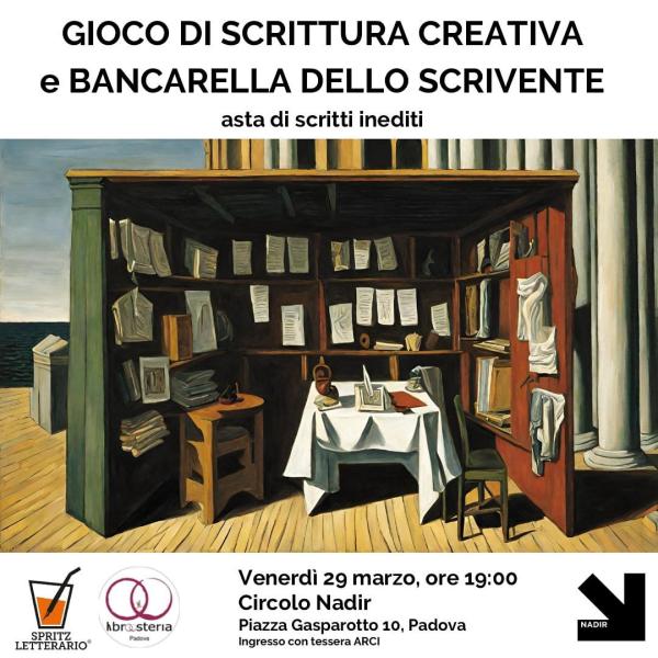 GIOCO DI SCRITTURA CREATIVA + BANCARELLA dello SCRIVENTE