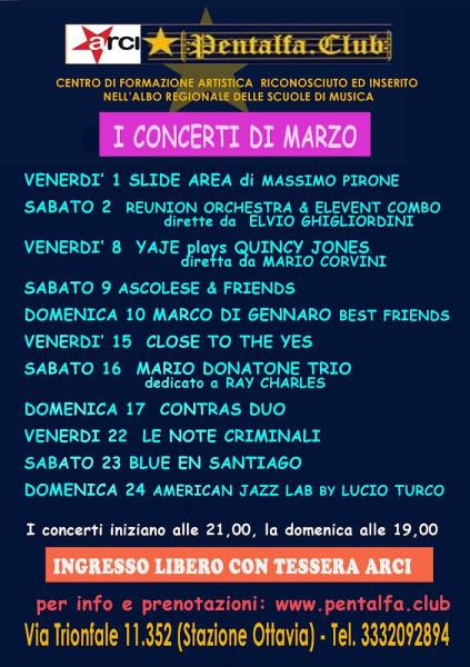 I concerti di marzo