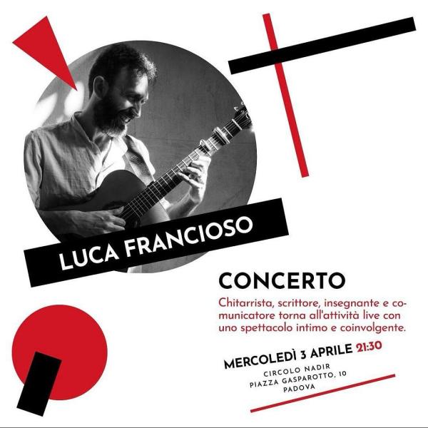 Anteprima IRRUZIONI FESTIVAL - LUCA FRANCIOSO live