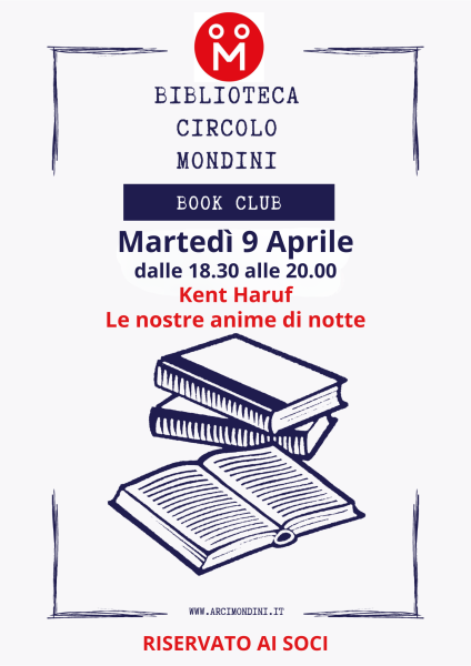 BOOKCLUB Un gruppo di lettura rivolto a tutti coloro che amano la lettura e non!