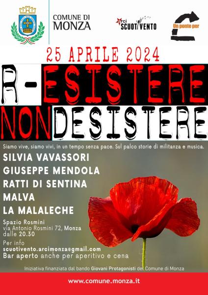 R-ESISTERE NON DESISTERE. Serata concerto per il 25 Aprile