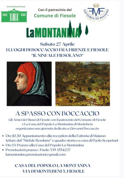 Sabato 27 Aprile - Doppio appuntamento: il Ninfale Fiesolano di Boccaccio e una nuova mostra Arte Accatena