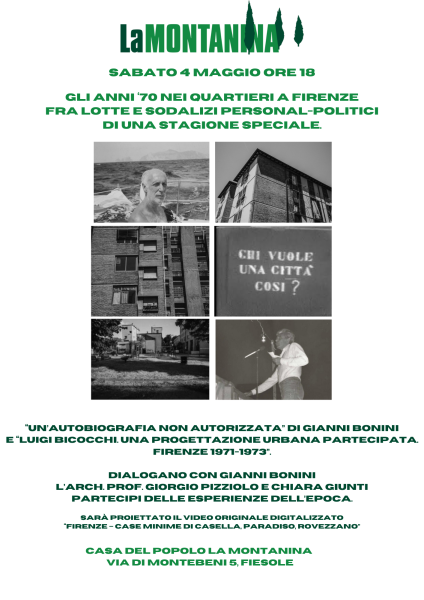 Sabato 4 Maggio ore 18 - Due libri sugli anni '70 nei quartieri a Firenze fra lotte e sodalizi personal-politici di una stagione speciale