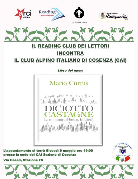 IL READING CLUB DEI LETTORI  INCONTRA  IL CLUB ALPINO ITALIANO DI COSENZA (CAI)