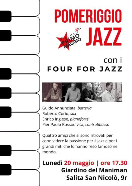 Pomeriggio Jazz con i Four for Jazz