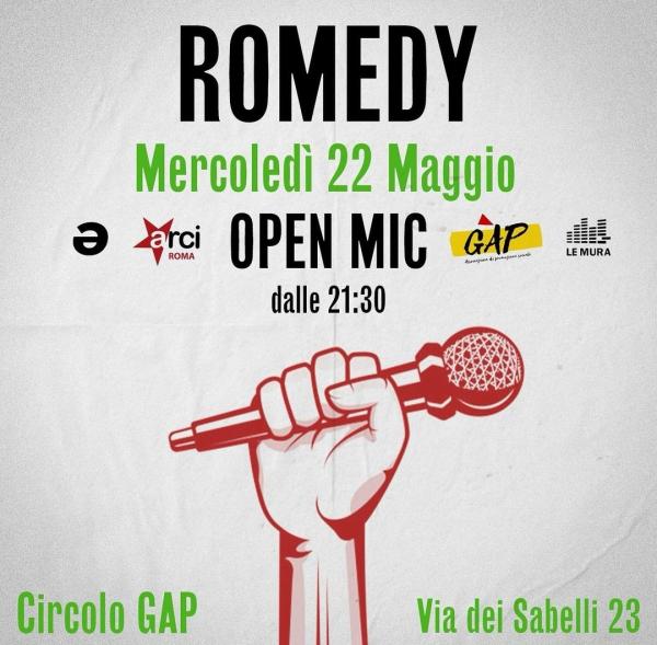 ROMEDY, serata Open Mic di Stand-Up Comedy al GAP!