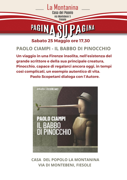 Casa del Popolo La Montanina - Sabato 25 Maggio ore 17,30 - Pagina su Pagina