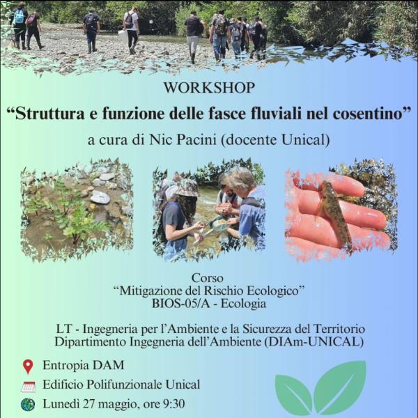 Workshop - "Struttura e funzione delle fasce fluviali nel cosentino"