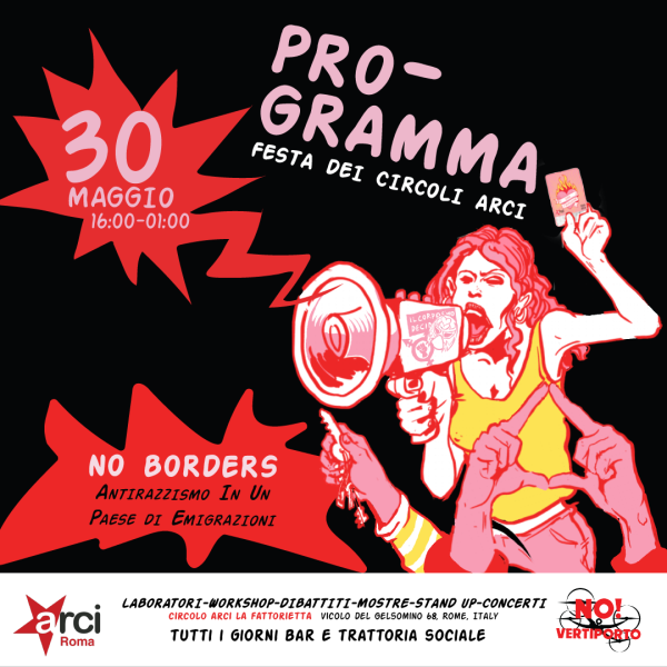 NO BORDERS! Apre Arci Roma Fa Rumore, la festa dei circoli Arci della Capitale