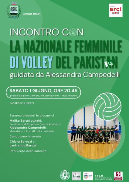 incontro con la nazionale Pakistana di Volley femminile