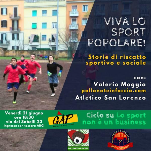 VIVA LO SPORT POPOLARE! Storie di riscatto sportivo e sociale