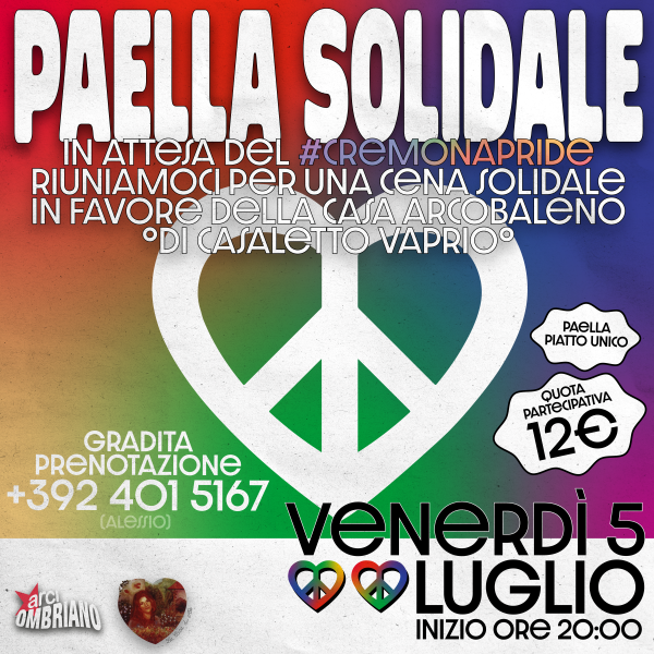 Paella solidale per la casa arcobaleno