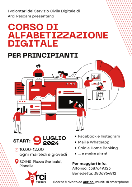 CORSO DI ALFABETIZZAZIONE DIGITALE PER PRINCIPIANTI