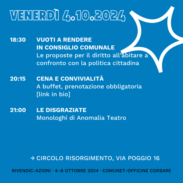 RivendicAzioni - giorno 1