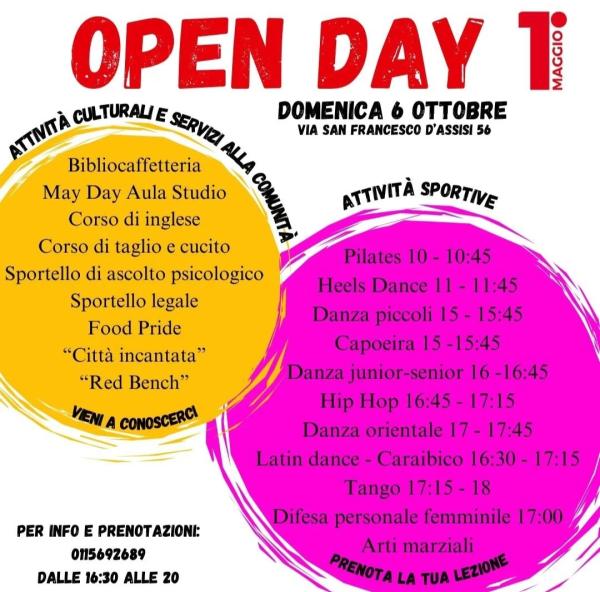 Open day al Circolo Primo Maggio di Nichelino
