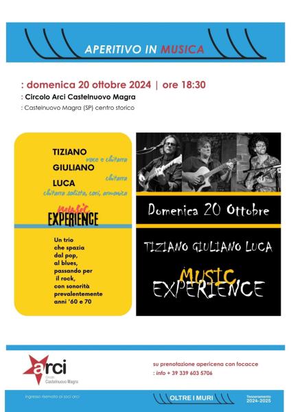 Aperitivo in Musica con il trio "Music Experience"