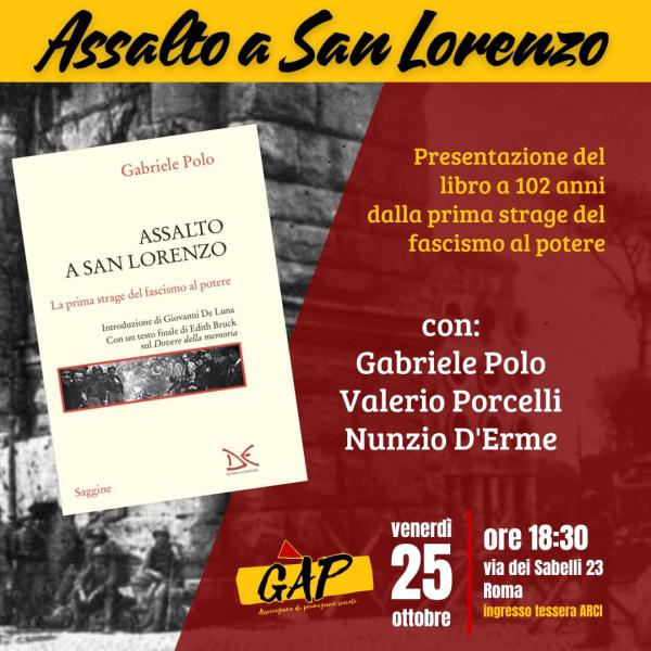 "Assalto a San Lorenzo" presentazione del libro