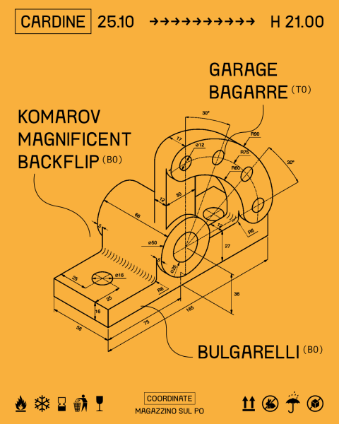 Cardine presenta: Garage Bagarre + Komarov Magnificent Backflip + Bulgarelli