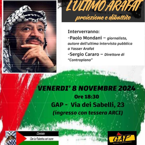 "L'ultimo Arafat" - Proiezione e dibattito
