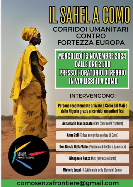 13 novembre/ Il Sahel a Como