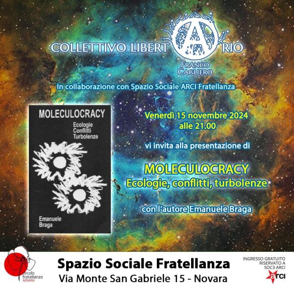 Presentazione di “Moleculocracy“: un appello a un’alleanza anticapitalista tra umano e non-umano