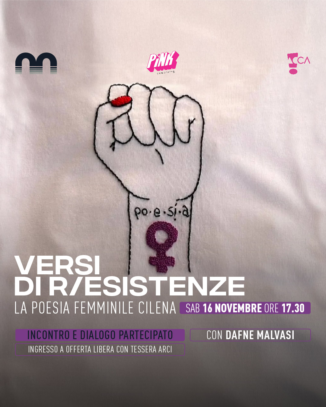 Versi di R/esistenze – la poesia femminile Cilena