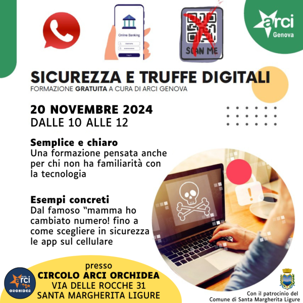 Sicurezza e truffe digitali - Formazione gratuita a cura di Arci Genova