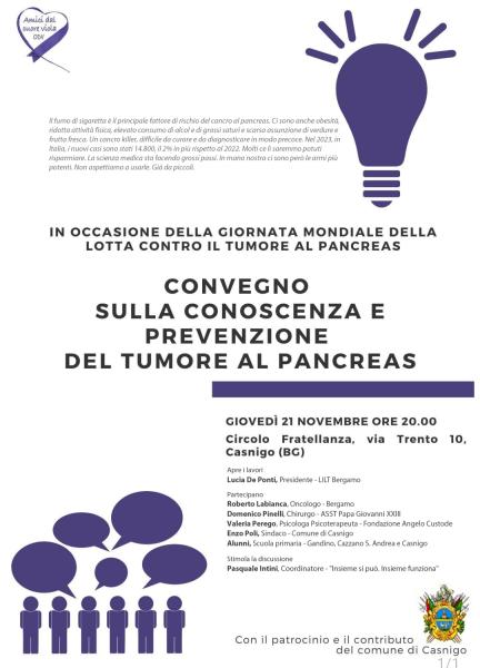 Convegno sulla conoscenza e prevenzione del tumore al pancreas!