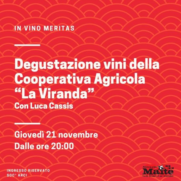 Degustazione vini La Viranda con sommelier Luca Cassis