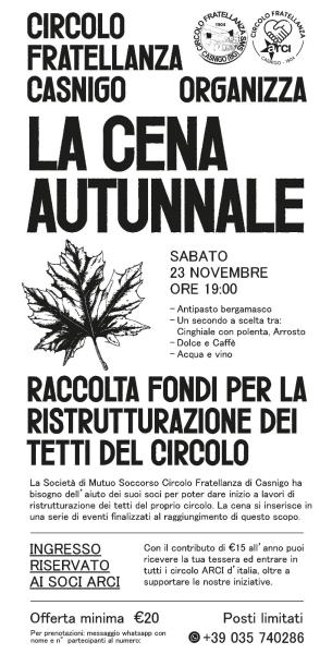 Cena Autunnale al Circolo Fratellanza
