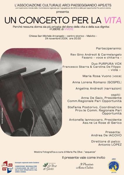 UN CONCERTO PER LA VITA Perché nessuna donna sia più privata del dono della vita e della sua dignita'. #LIBERE di VIVERE